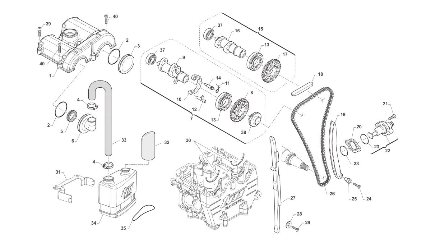 4T 450 FI SMK DAL 2022 AL 2026 - MOTORE - DISTRIBUZIONE